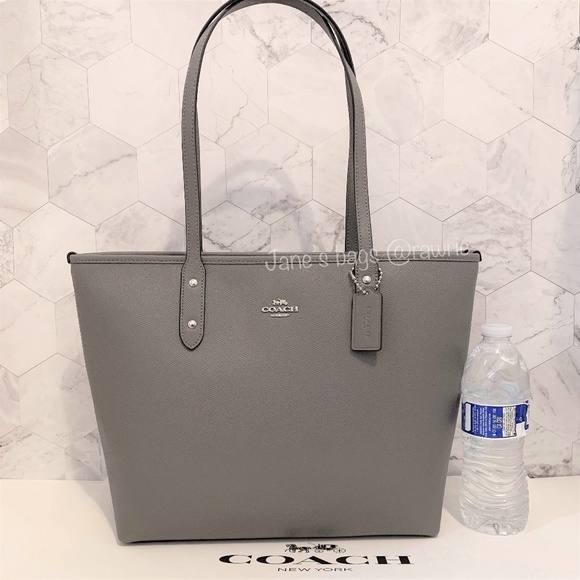 coach grey tote bag